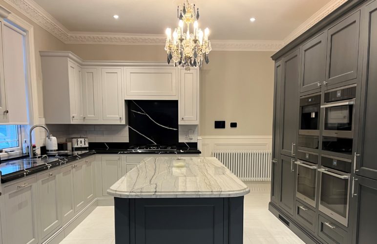 Caledonia In-Frame Leven Ash Painted Light Grey and Fired Charcoal